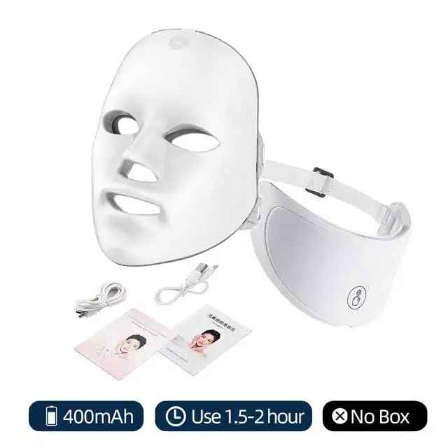 7 Colour LED Face & Neck Mask – Red Light Therapy for Skin Tightening & Anti-Ageing-Face & Neck Mask Device-Blushia