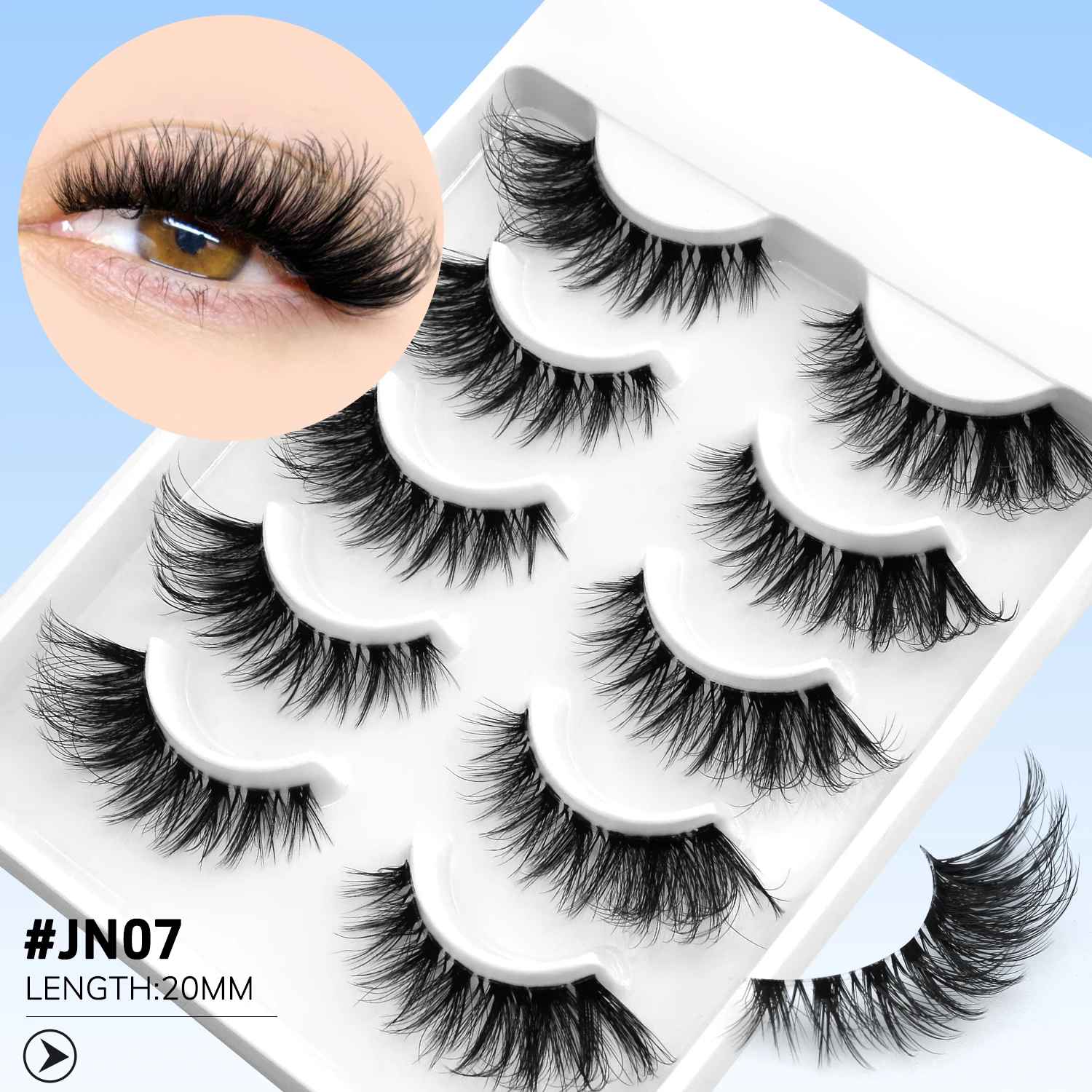 Cat Eye False Eyelashes – Natural Fluffy Wispy Faux Mink Lashes-False Lashes-Blushia