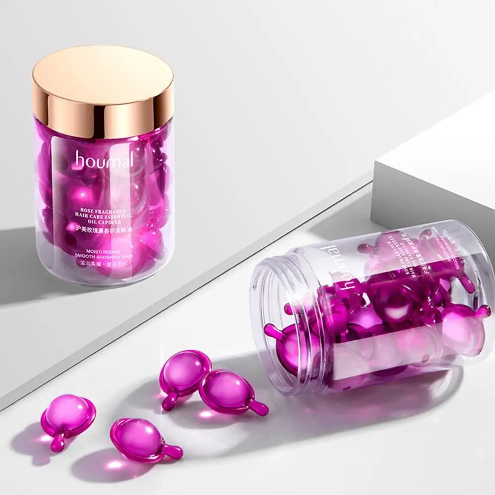 30pcs Rose Hair Serum Capsules – Anti-Frizz Leave-In Conditioner for Dry & Damaged Hair-Hair Serum-Blushia