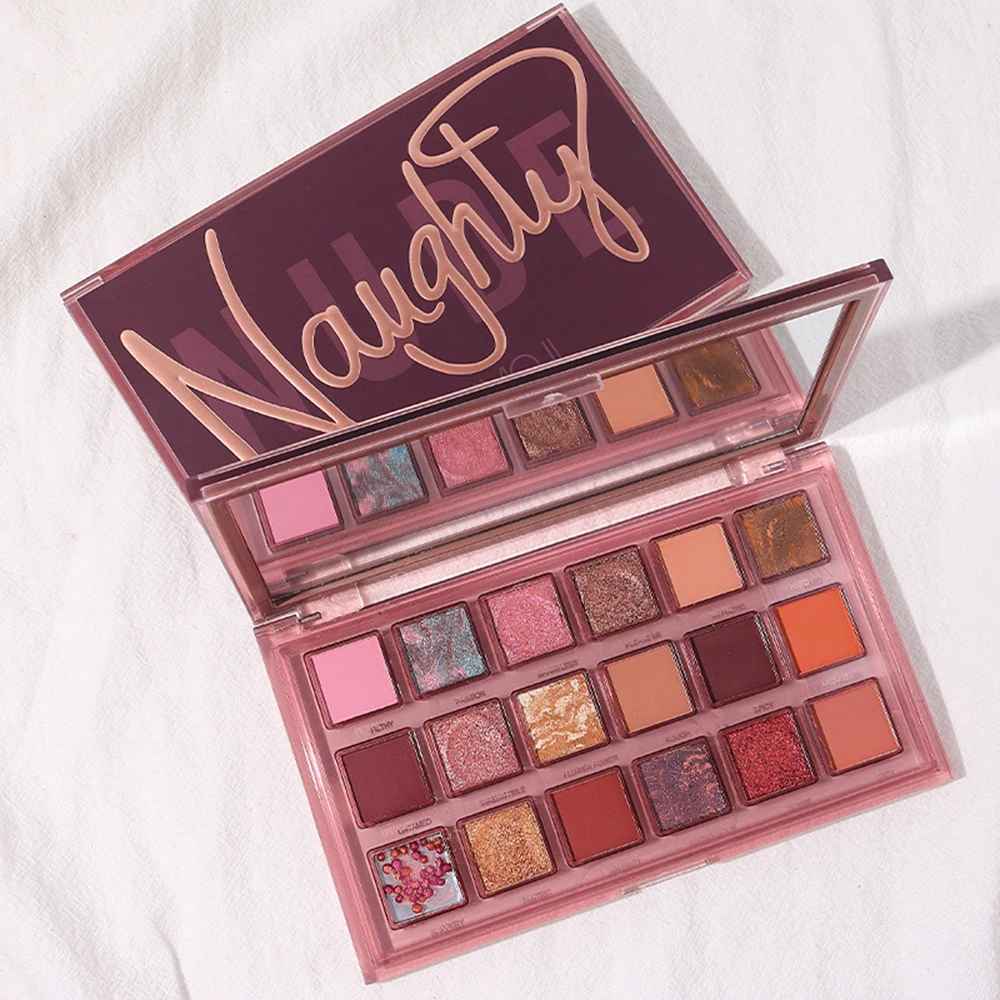 18-Color Pomegranate Eyeshadow Palette – Matte & Shimmer Waterproof-Eyeshadow-Blushia