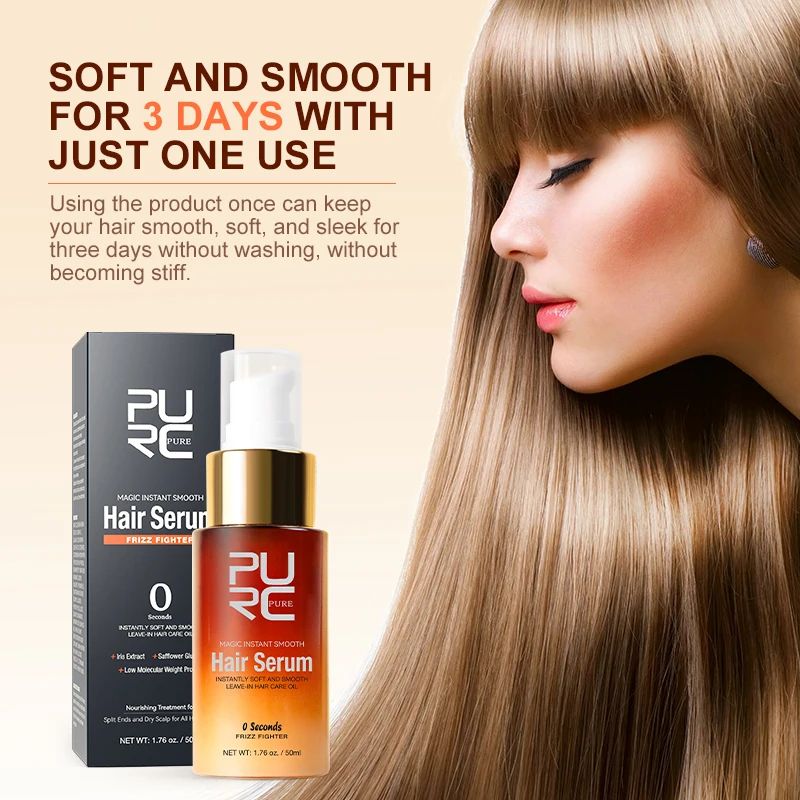 PURC Magic Instant Smooth Hair Serum – Nourishing Repair & Anti-Frizz Leave-In Hair Oil-Hair Serum-Blushia