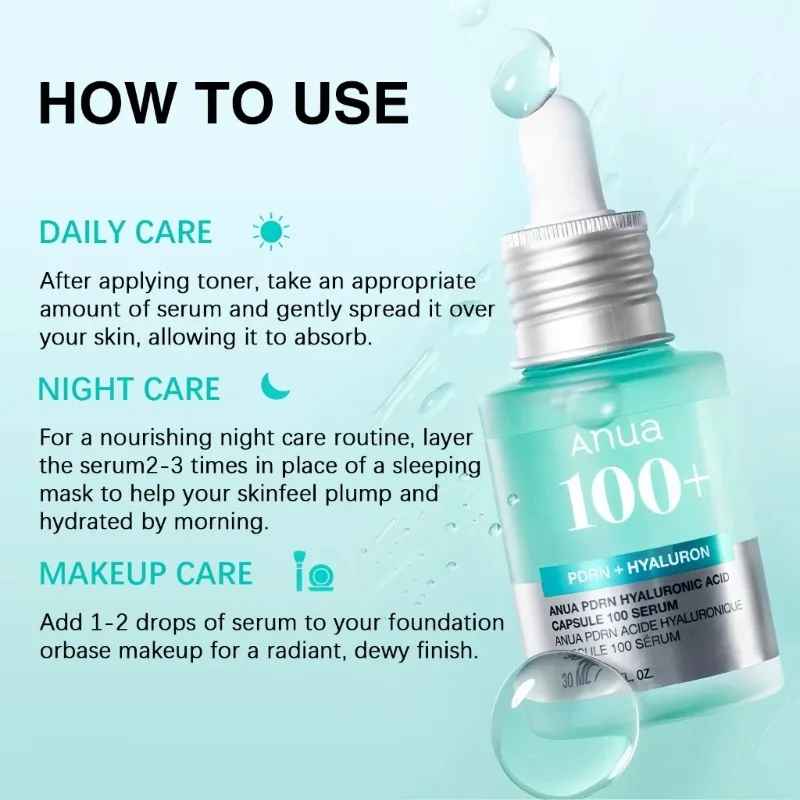 ANUA PDRN Hyaluronic Acid Capsule Serum 100 – Deep Hydration & Radiance-Hand Serum-Blushia