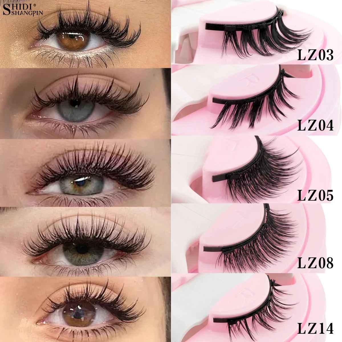 1 Pair Reusable Magnetic Eyelashes Set With Magnetic Tweezers Natural Faux Mink Lashes Fluffy Fake Eyelash Extension Makeup Tool-False Lashes-Blushia