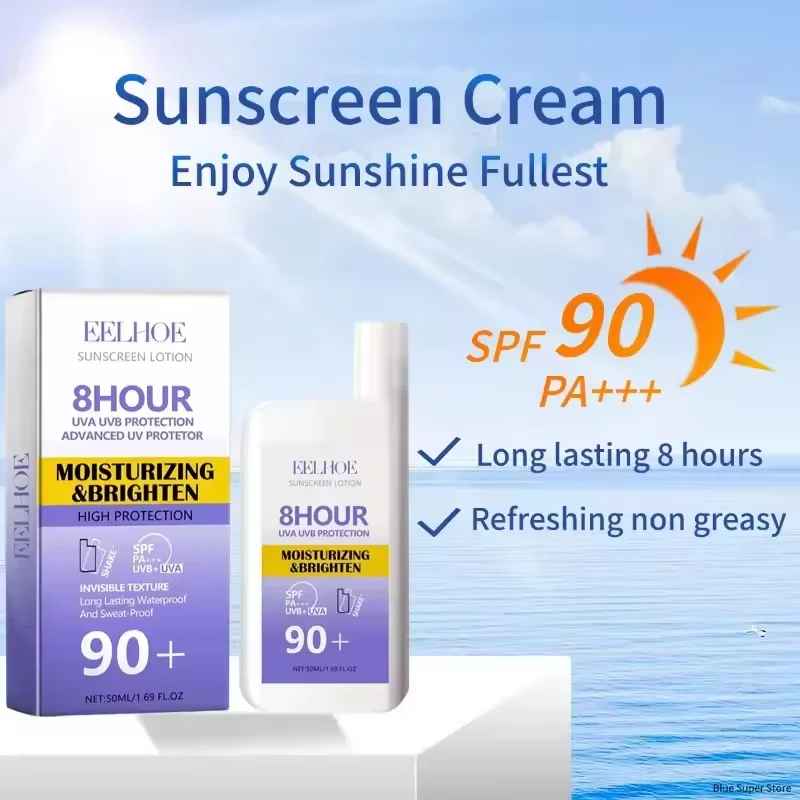 SPF 50+ Sunscreen Lotion Cream Long-Lasting Sun Protection Lightweight Non-Greasy Sun Block-Sun Protection-Blushia