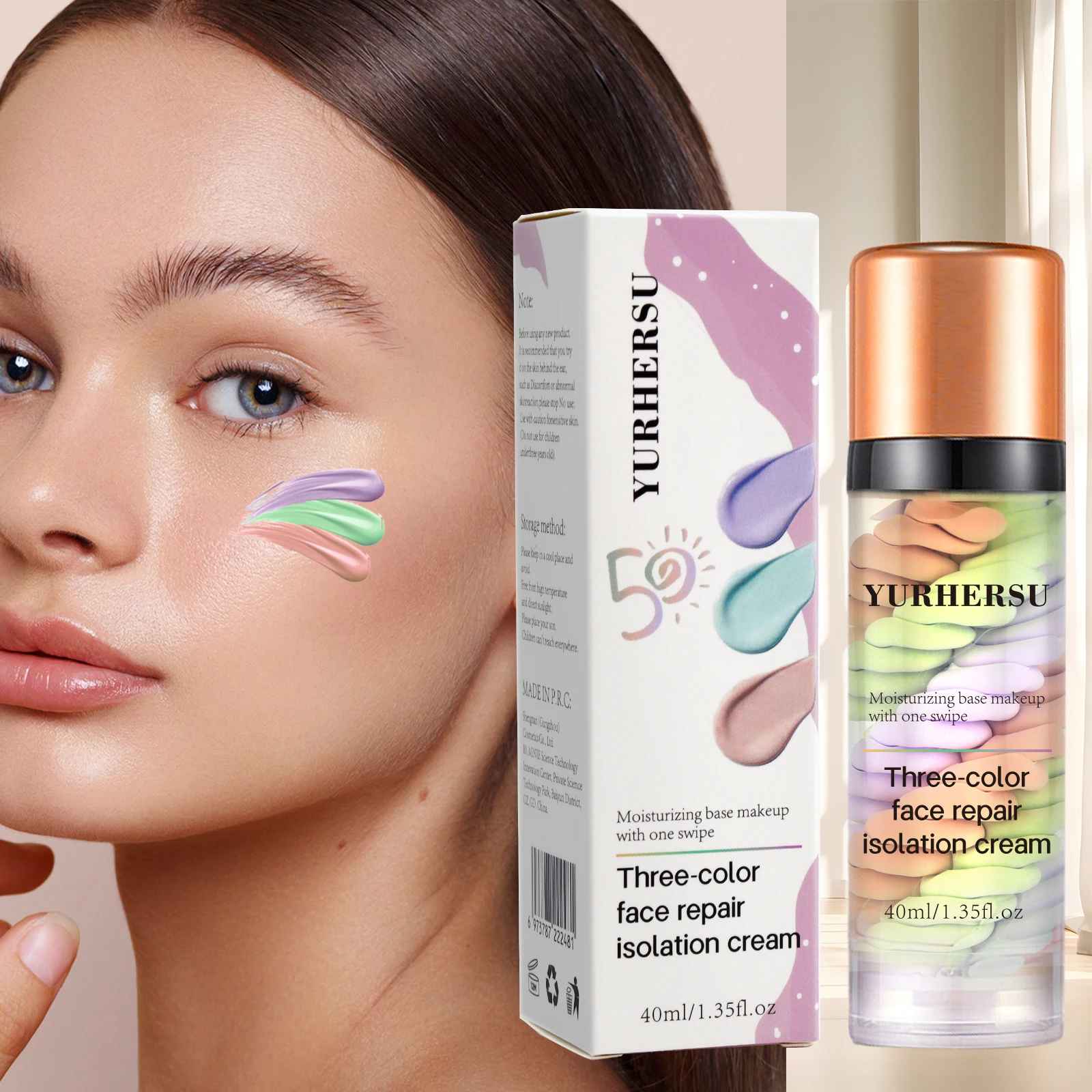 Tri-Color Colour Correcting Primer – Moisturising Long-Lasting Base-Primer-Blushia