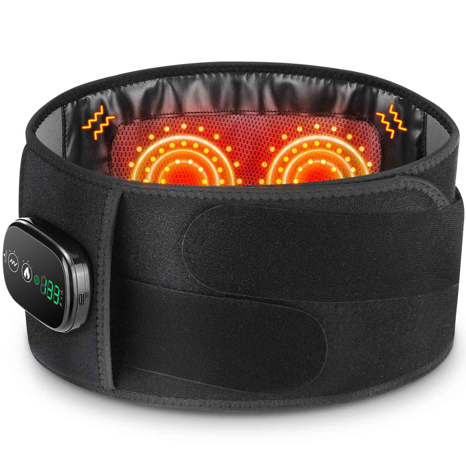 Heating Waist Massager Belt – Vibration Hot Compress for Lumbar Pain & Muscle Relaxation-Body Care Devices-Blushia