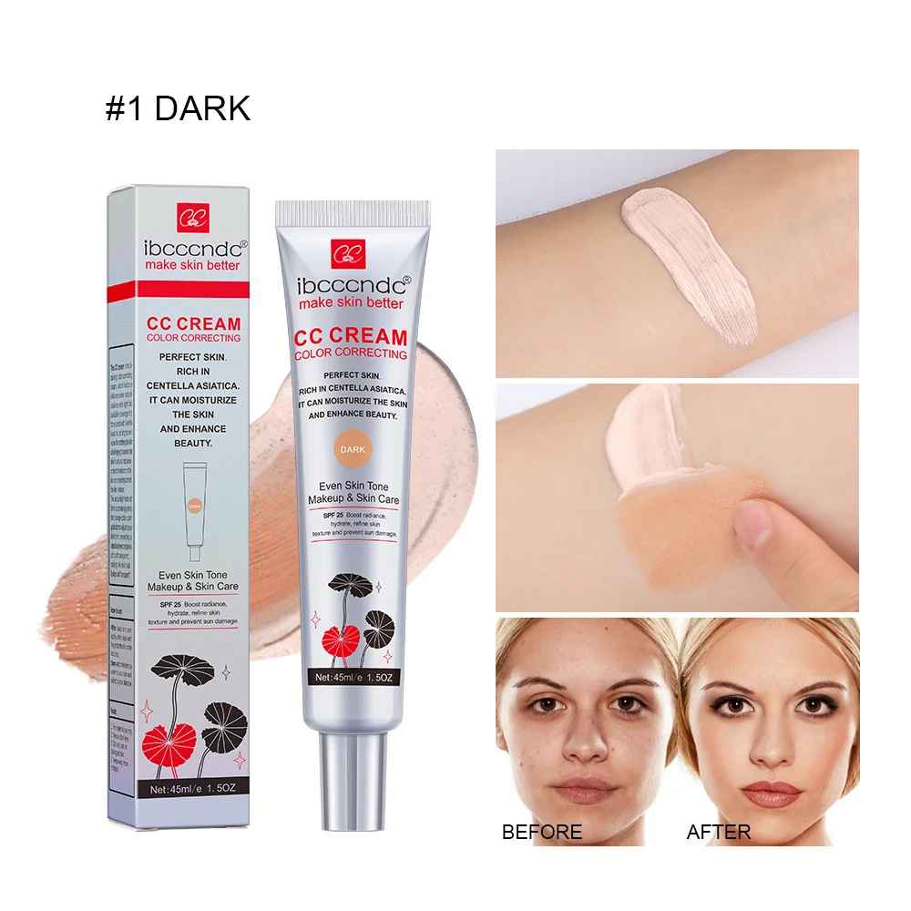 45ml Colour Correcting CC Cream – Centella Asiatica Repair Liquid Foundation & Natural Concealer-Color Correcting Cream-Blushia