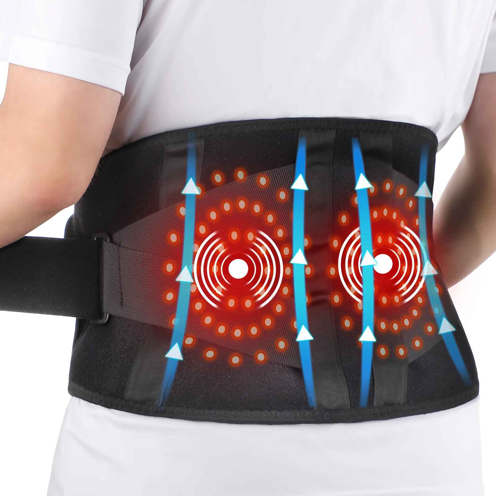 Heating Waist Massager Belt – Vibration Hot Compress for Lumbar Pain & Muscle Relaxation-Body Care Devices-Blushia