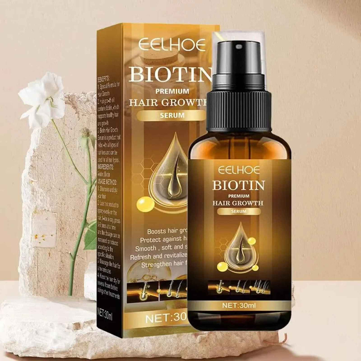 Biotin Hair Growth Serum Spray – Anti-Hair Loss Scalp & Beard Treatment