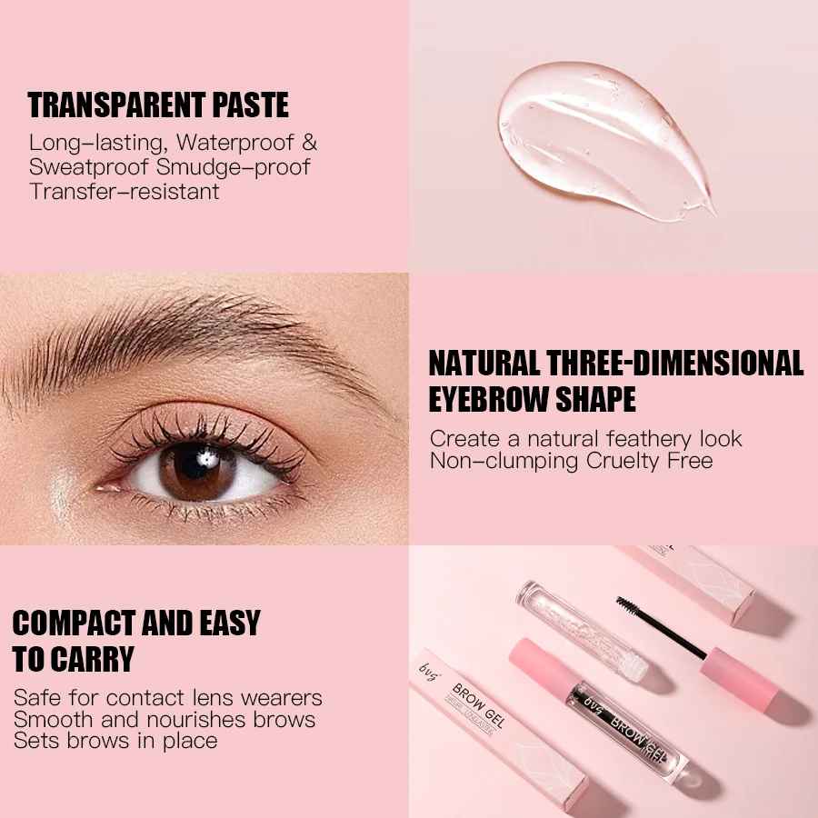 Waterproof Transparent Eyebrow Gel – Long-Lasting Clear Styling Cream-Brows-Blushia