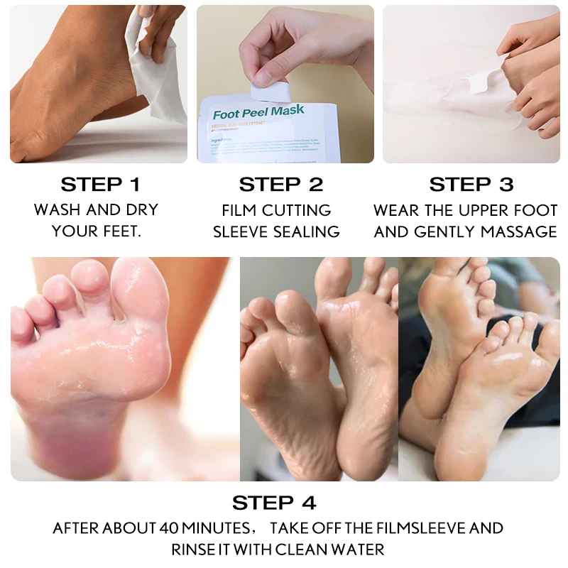 Aloe Foot Peel Mask – Soothing, Brightening & Softening for Dry Cracked Feet-Foot Mask-Blushia