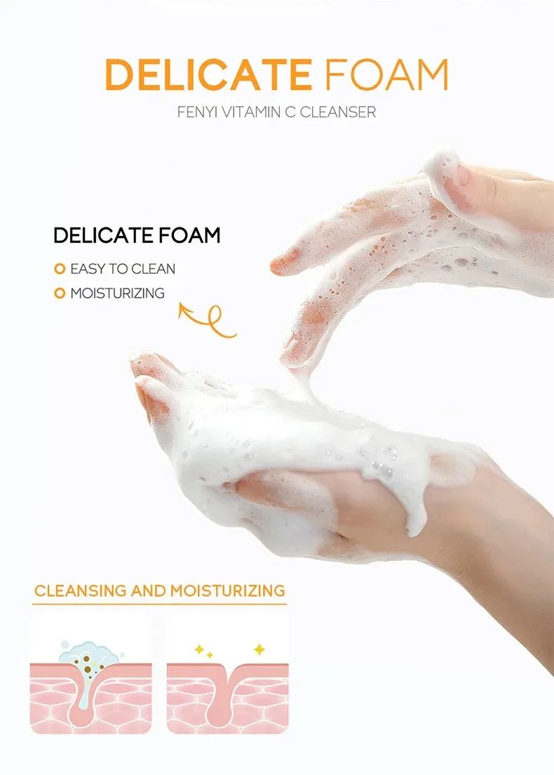 Vitamin C Facial Cleanser – Deep Cleansing & Blackhead Removal Face Wash-Face Wash-Blushia