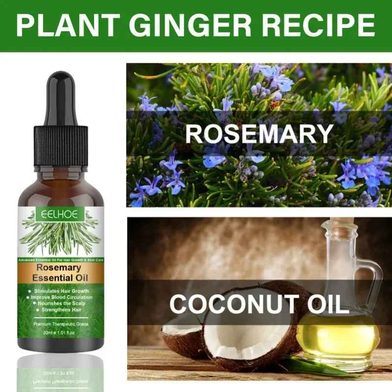 Pure Rosemary Essential Oil for Hair, Scalp & Skin