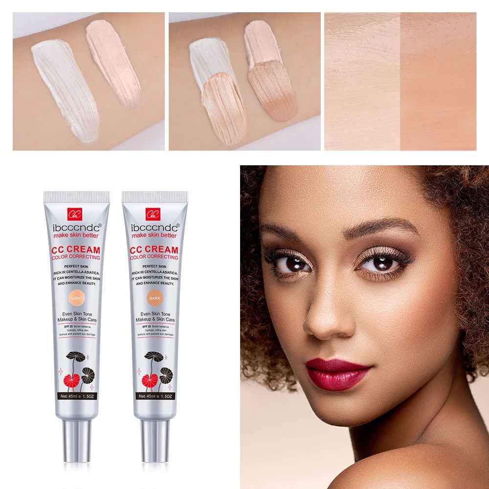 45ml Colour Correcting CC Cream – Centella Asiatica Repair Liquid Foundation & Natural Concealer-Color Correcting Cream-Blushia