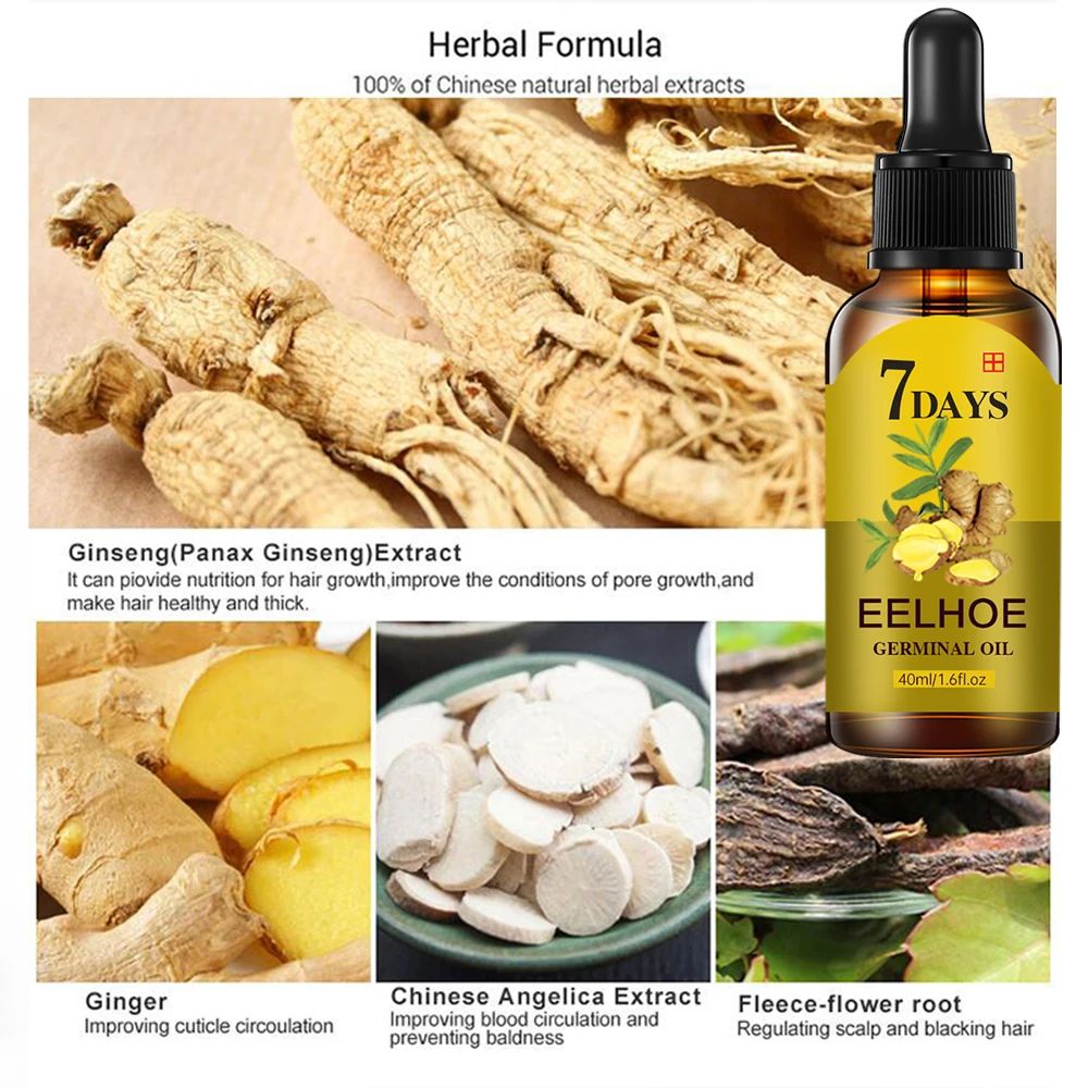 40ml Hair Growth Serum – Fast Growing Hair Essential Oil for Dense Regrowth & Ginger Hair Regeneration-Hair Serum-Blushia