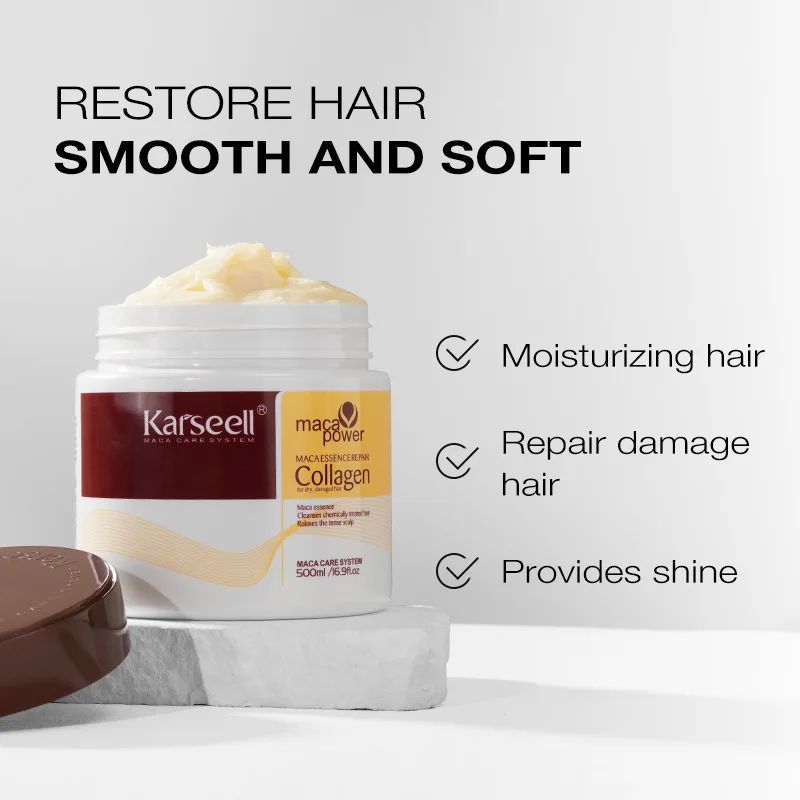 Karseell Collagen Hair Mask – Deep Repair & Conditioning with Argan Oil (100ml/500ml)-Hair Mask-Blushia