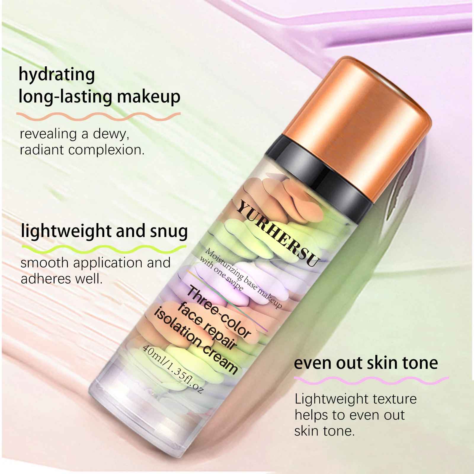 Tri-Color Colour Correcting Primer – Moisturising Long-Lasting Base-Primer-Blushia