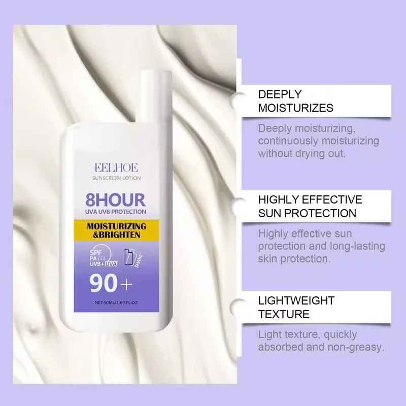 SPF 50+ Sunscreen Lotion Cream Long-Lasting Sun Protection Lightweight Non-Greasy Sun Block-Sun Protection-Blushia
