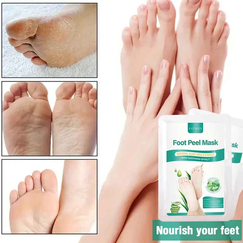 Aloe Foot Peel Mask – Soothing, Brightening & Softening for Dry Cracked Feet-Foot Mask-Blushia