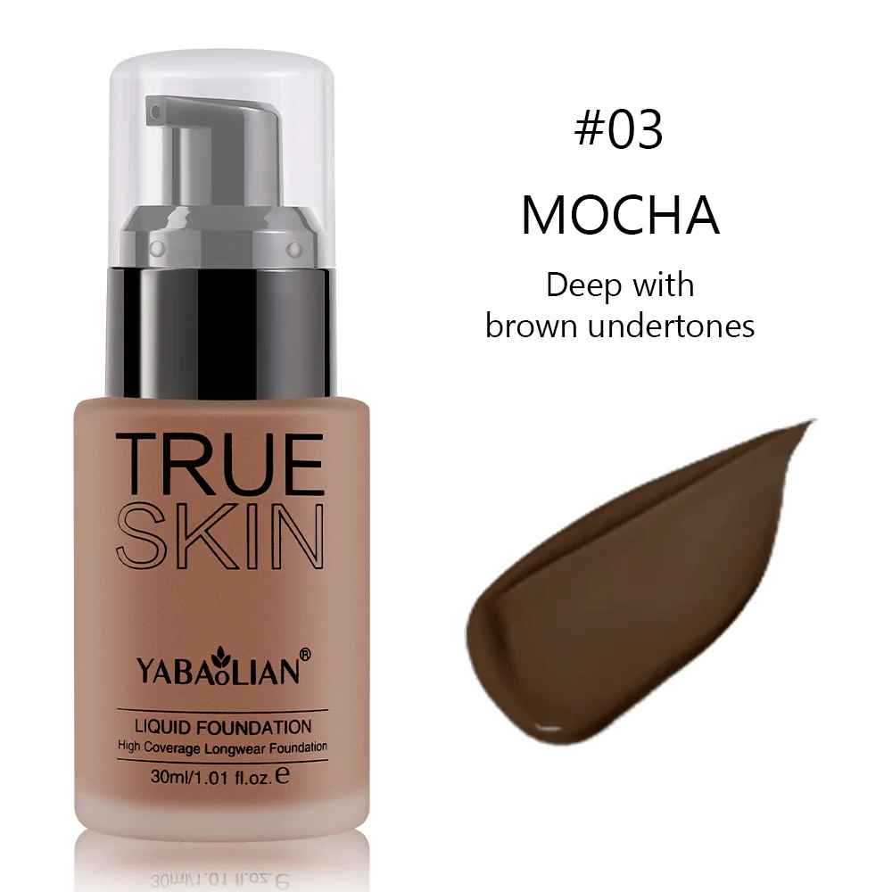 Full Coverage Liquid Foundation 30ML – Sweatproof Water-Based Makeup-Foundation-Blushia