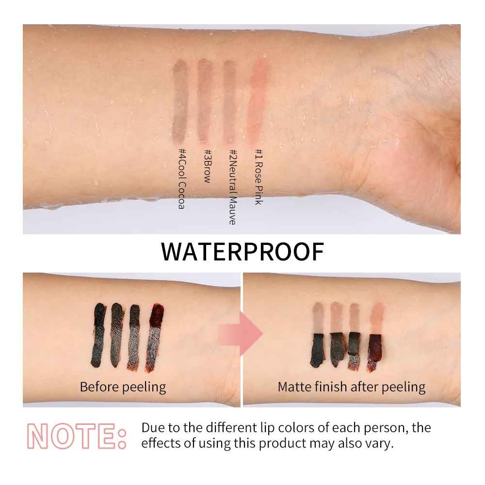 Waterproof Peel-Off Lip Liner – Long-Lasting Matte Lip Tint Brown-Lip Liner-Blushia