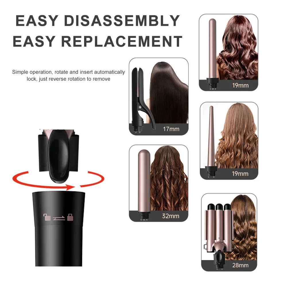 5-in-1 Curling Iron Set Fast Heating Interchangeable Barrel Hair Curler-Hair Curler-Blushia