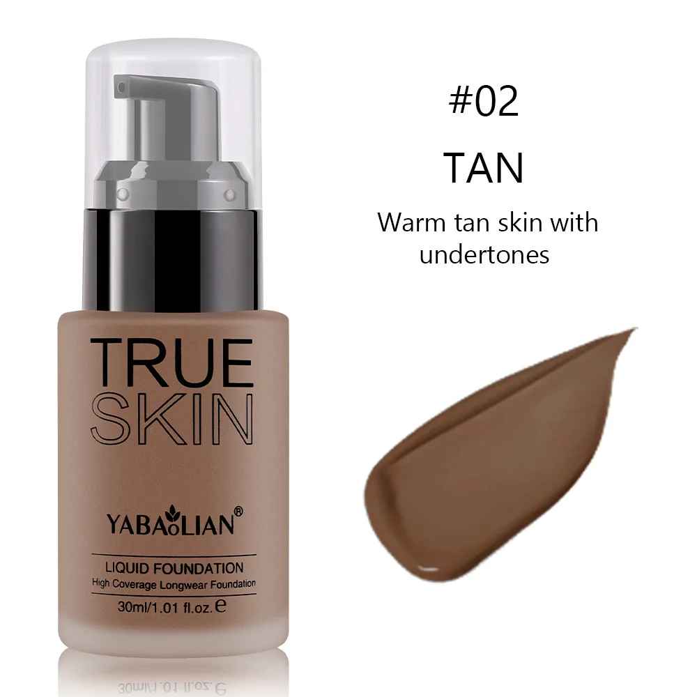 Full Coverage Liquid Foundation 30ML – Sweatproof Water-Based Makeup-Foundation-Blushia