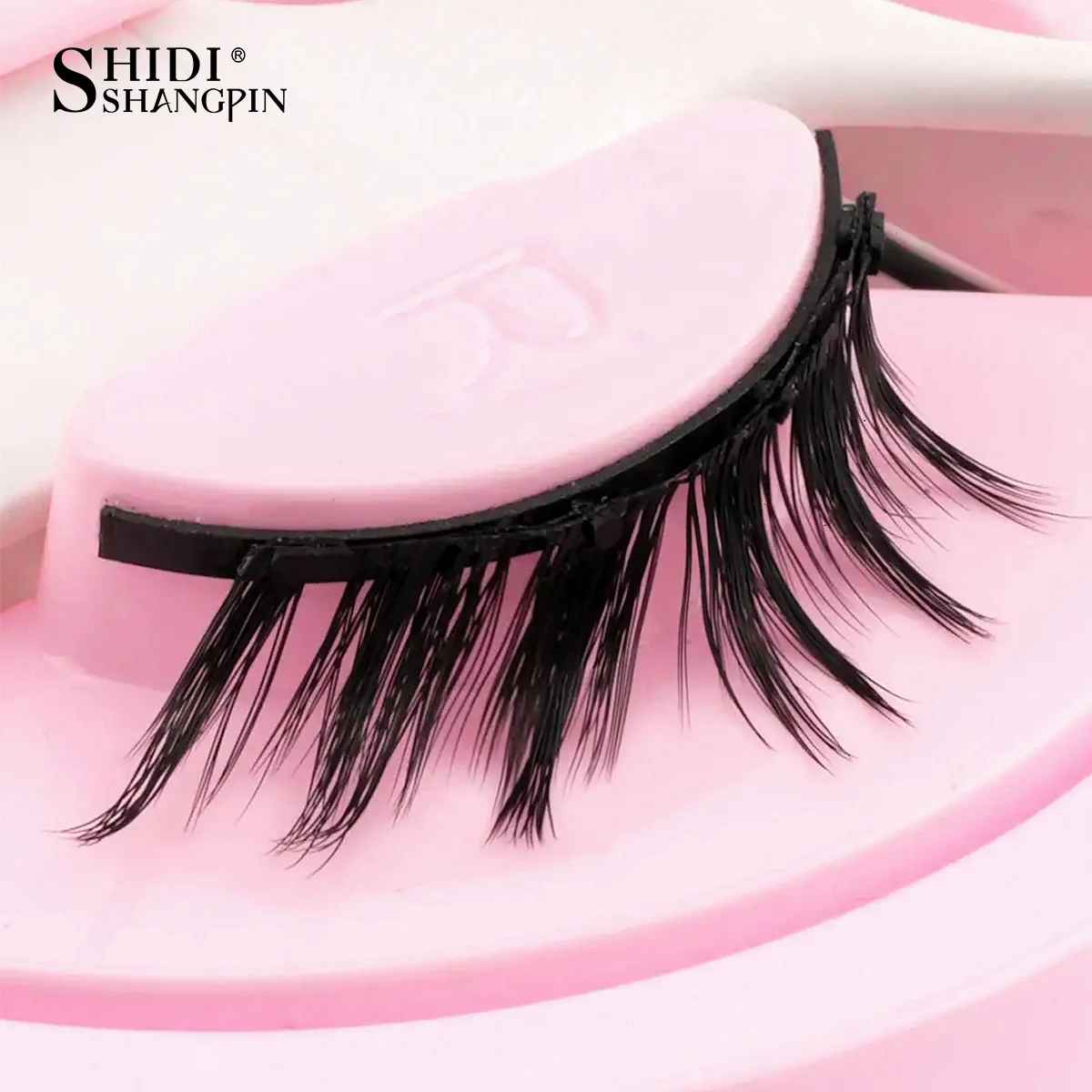 1 Pair Reusable Magnetic Eyelashes Set With Magnetic Tweezers Natural Faux Mink Lashes Fluffy Fake Eyelash Extension Makeup Tool-False Lashes-Blushia