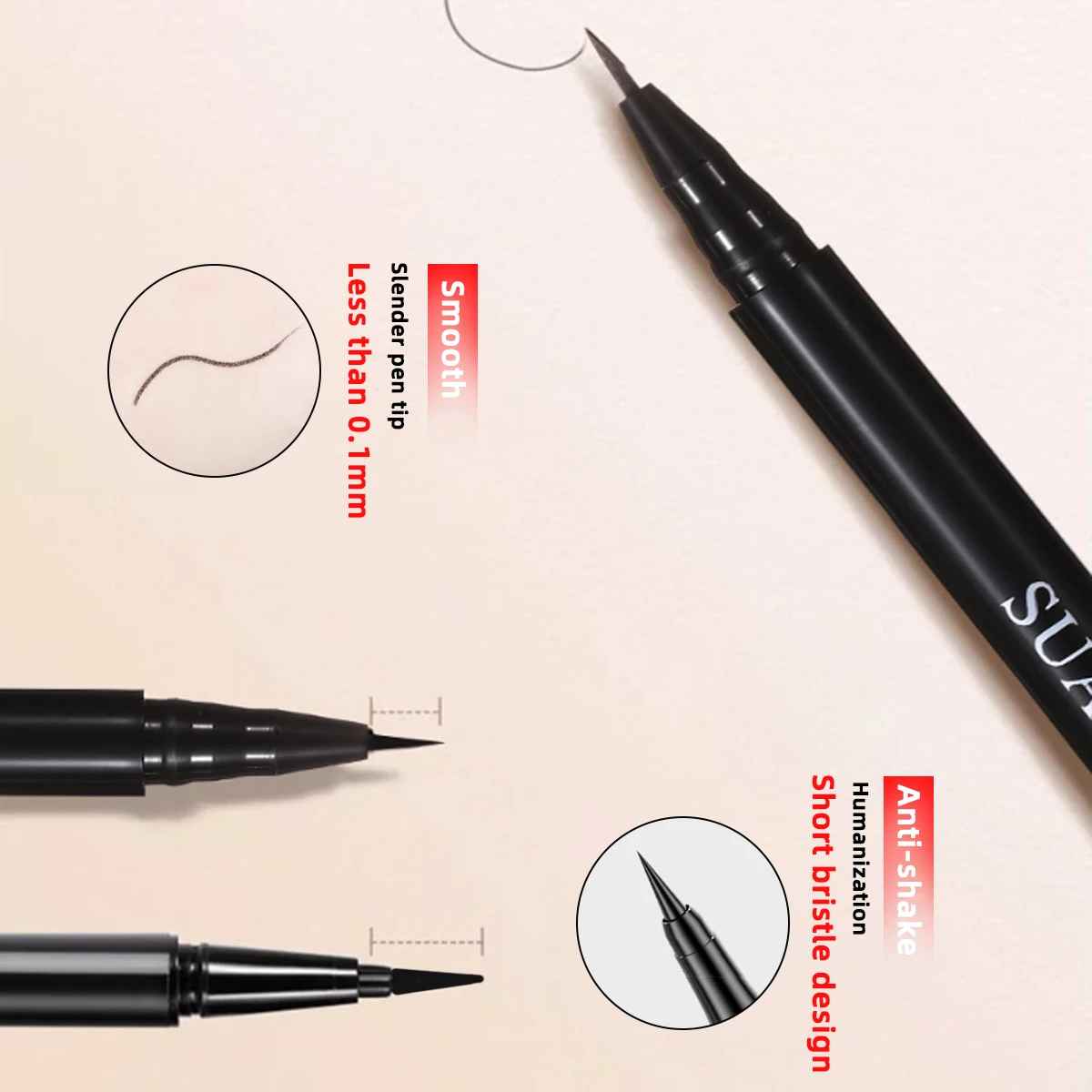 Fast-Drying Liquid Eyeliner Pen – Waterproof Smudge-Proof Black-Eyeliner-Blushia