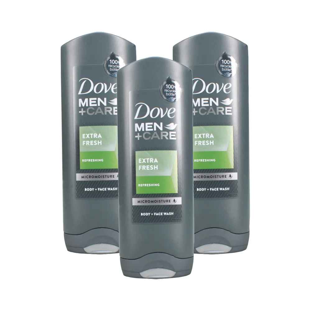 Dove Men+Care Body and Face Wash Extra Fresh Shower Gel with Micro Moisture for Cooling Hydration-Body & Face Wash-Blushia