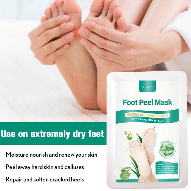 Aloe Foot Peel Mask – Soothing, Brightening & Softening for Dry Cracked Feet-Foot Mask-Blushia