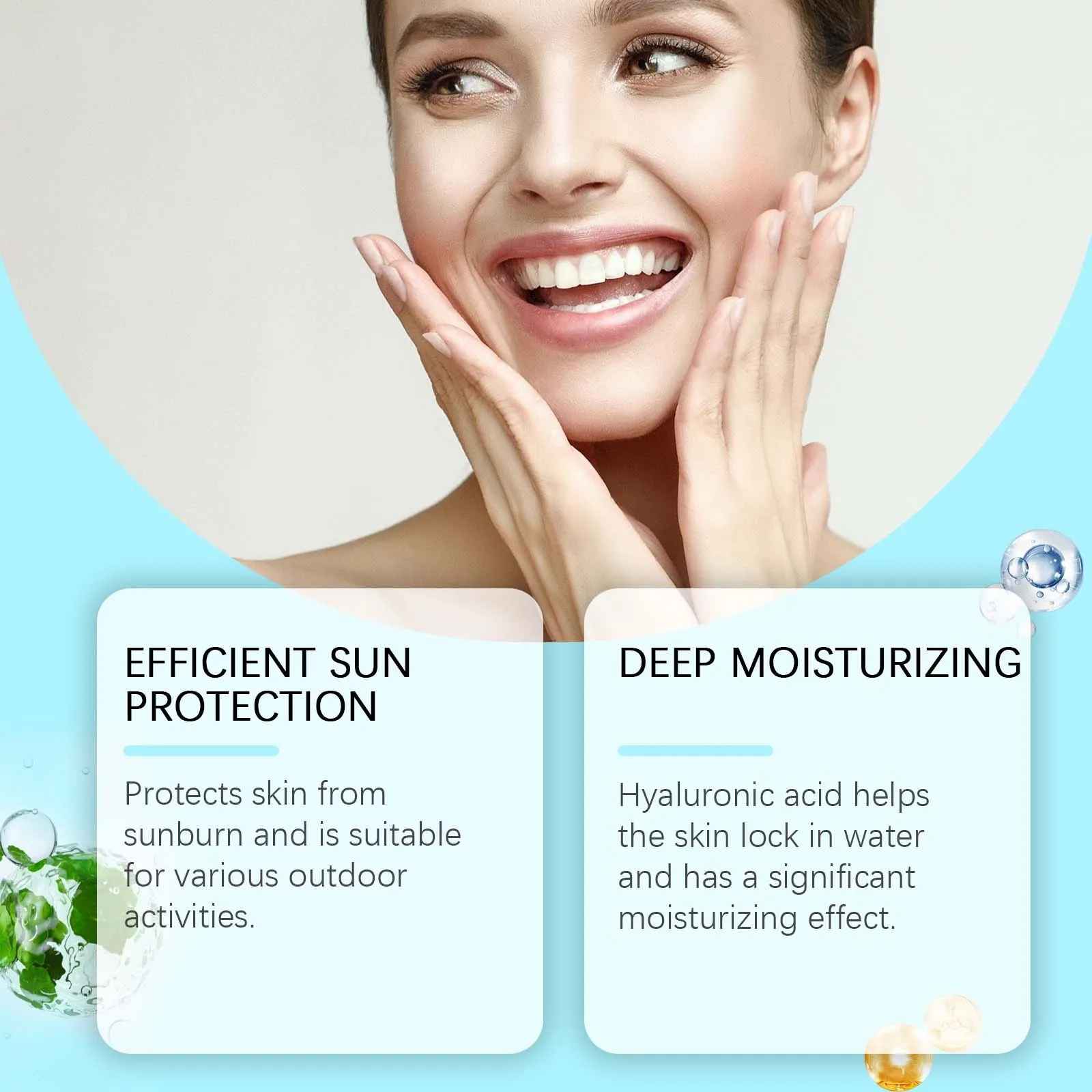 SPF 50+ Sunscreen Lotion Cream Long-Lasting Sun Protection Lightweight Non-Greasy Sun Block-Sun Protection-Blushia