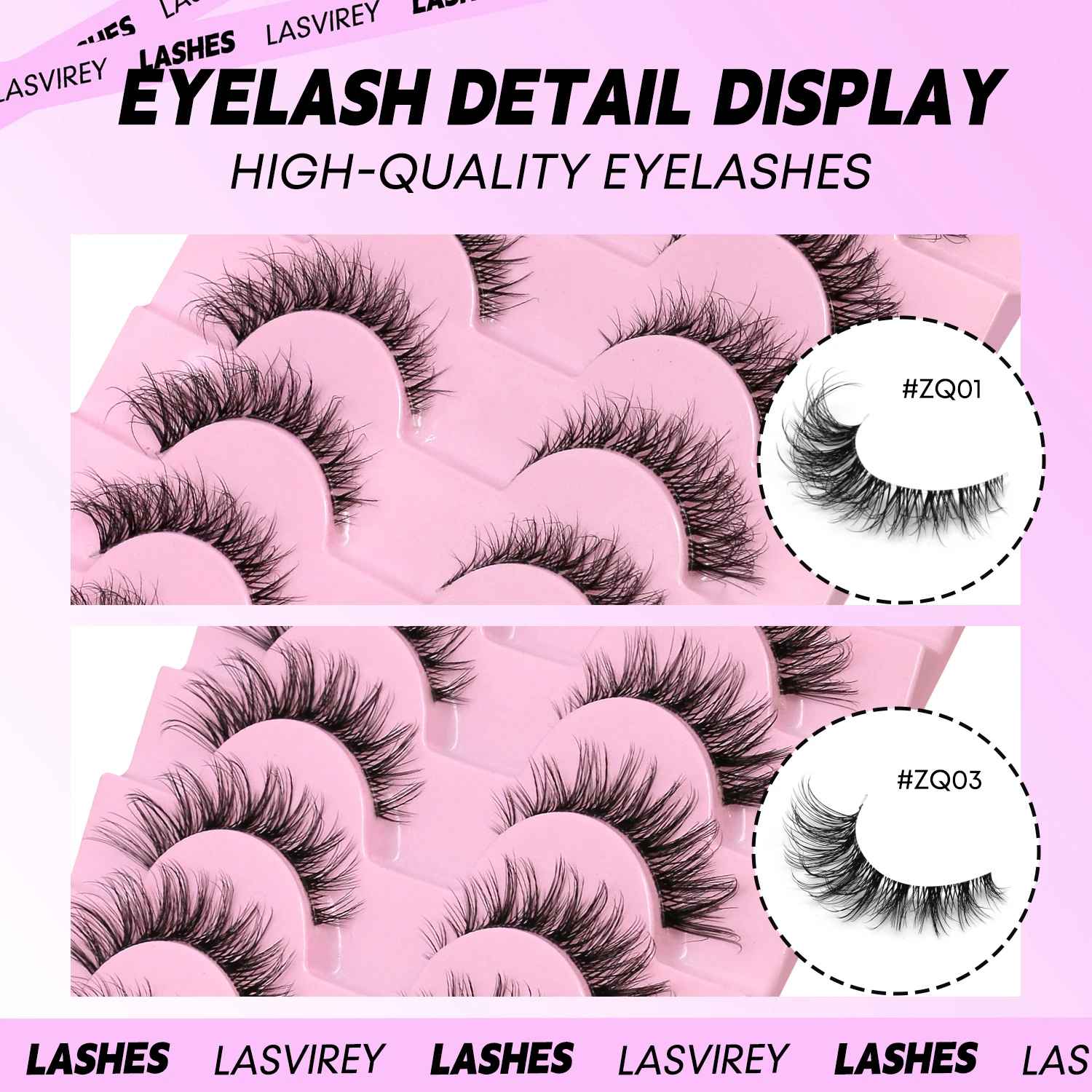 Cat Eye False Eyelashes – Natural Fluffy Wispy Faux Mink Lashes-False Lashes-Blushia