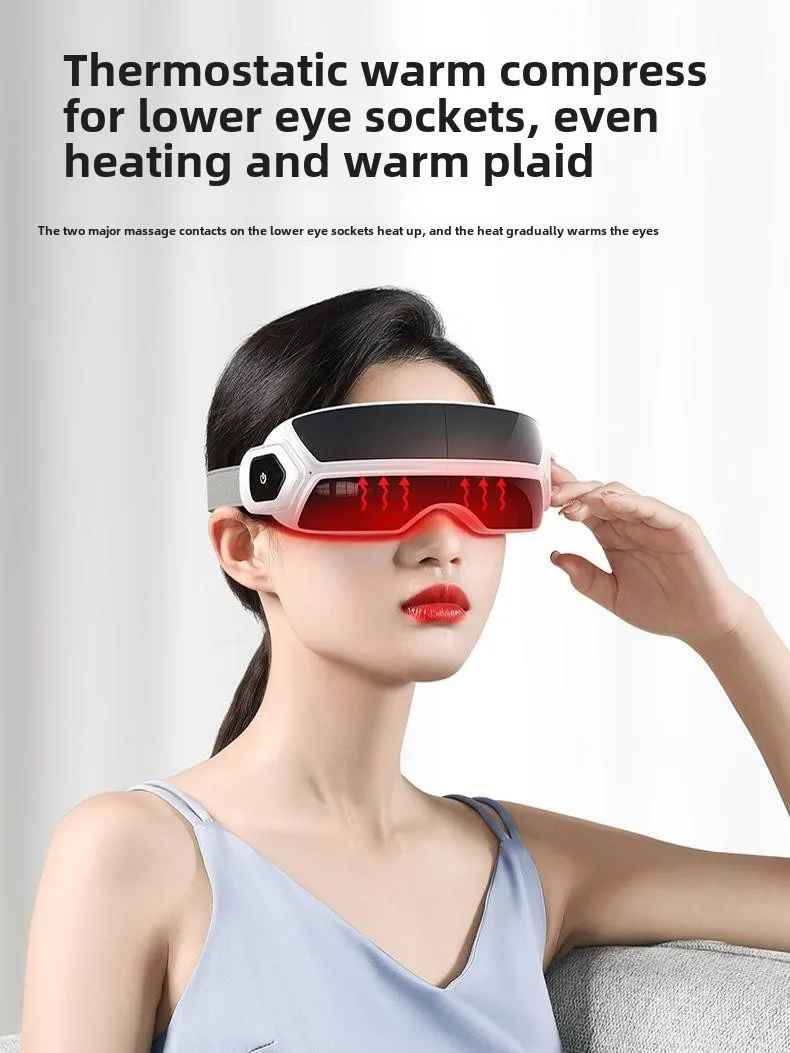 Smart Steam Eye Massager, Airbag & Vibration – Foldable Anti-Puffiness & Eye Care Device-Eye Care Accessories-Blushia