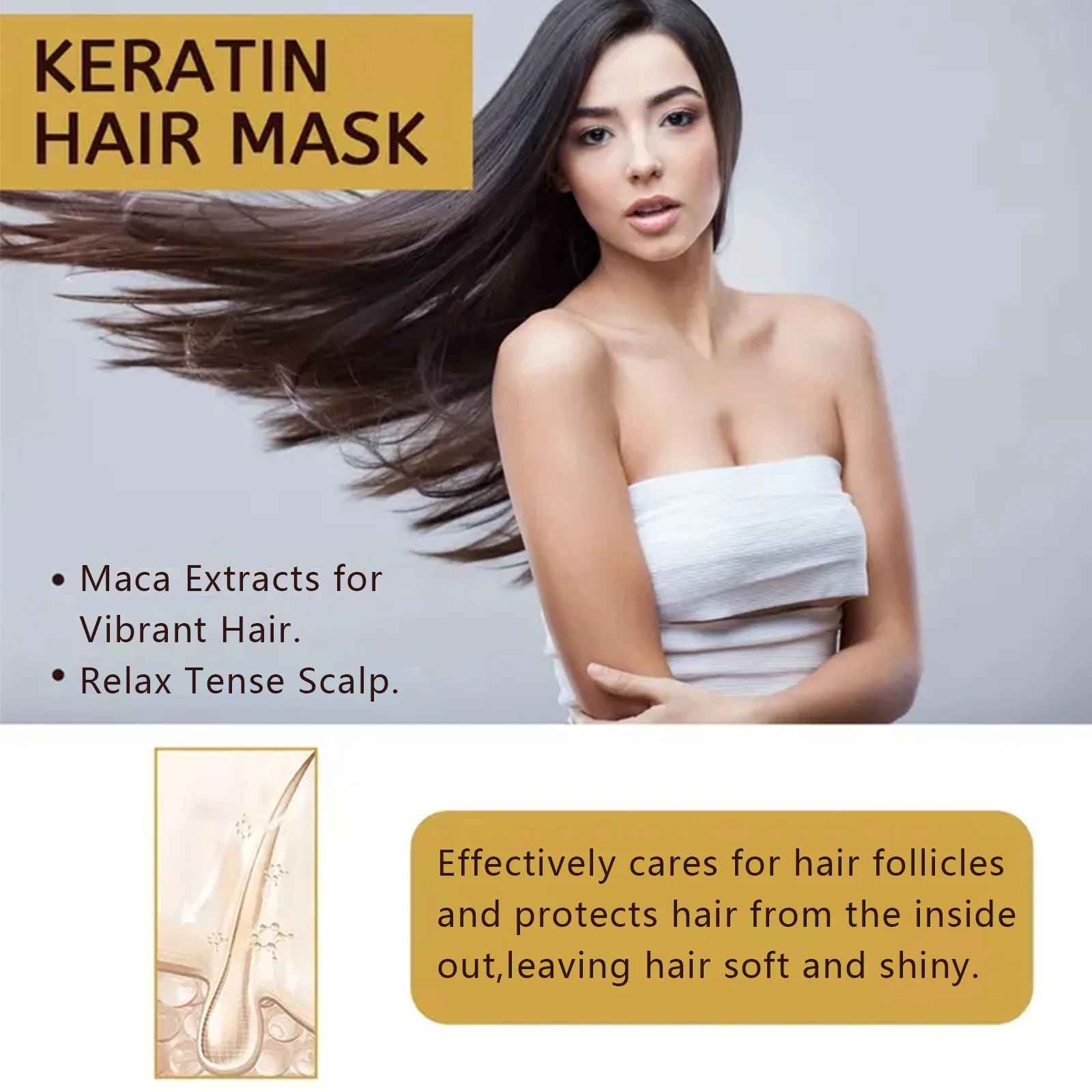 Magical Keratin Hair Mask – 5 Seconds Fast Repair for Damaged, Frizzy Hair-Hair Mask-Blushia