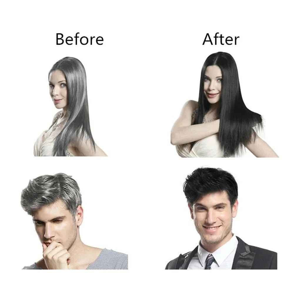 Dexe Fast Black Hair Shampoo 10pcs – 5-Minute Natural Hair Color Restorer-Shampoo-Blushia