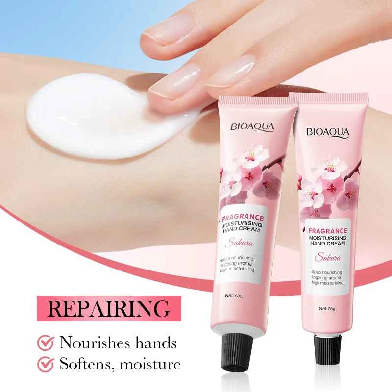 BIOAQUA Sakura Hand Cream – Moisturizing & Nourishing for Dry Skin-Hand Moisturiser-Blushia