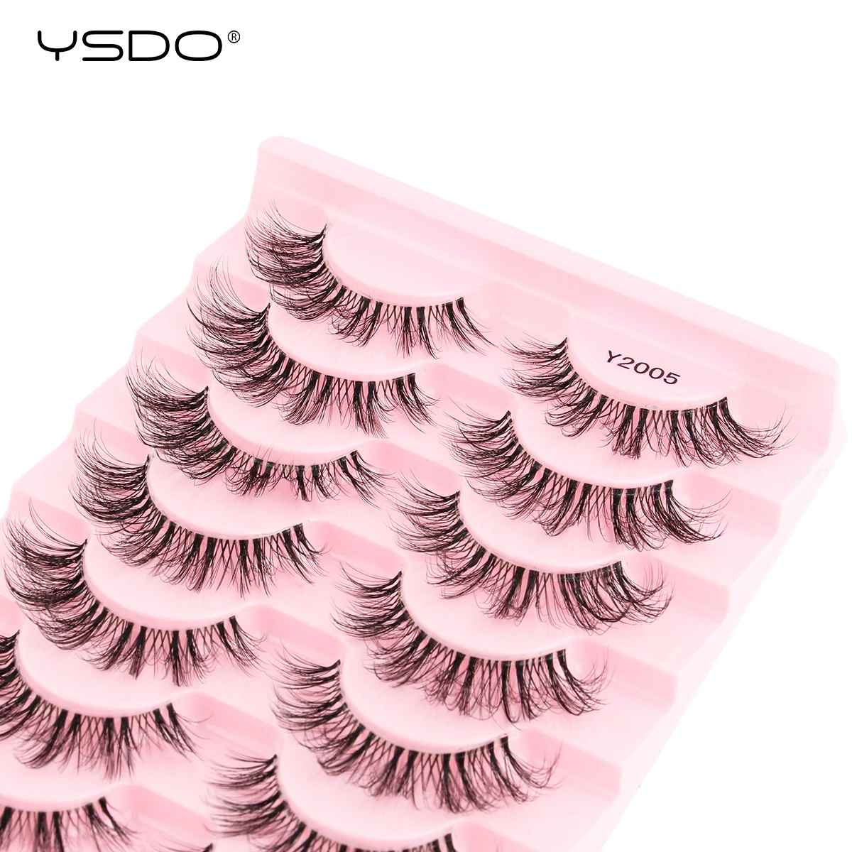 3-Pair Natural 3D Cat Eye False Eyelashes – Full Volume Faux Mink Lashes-False Lashes-Blushia