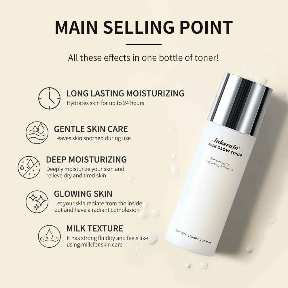 Milk Glow Toner – Brightening & Deep Moisturizing Hydrating Skin Care-Toner-Blushia