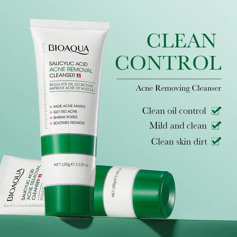 Salicylic Acid Facial Cleanser – Acne Control Oil-Balancing Face Wash-Cleanser-Blushia