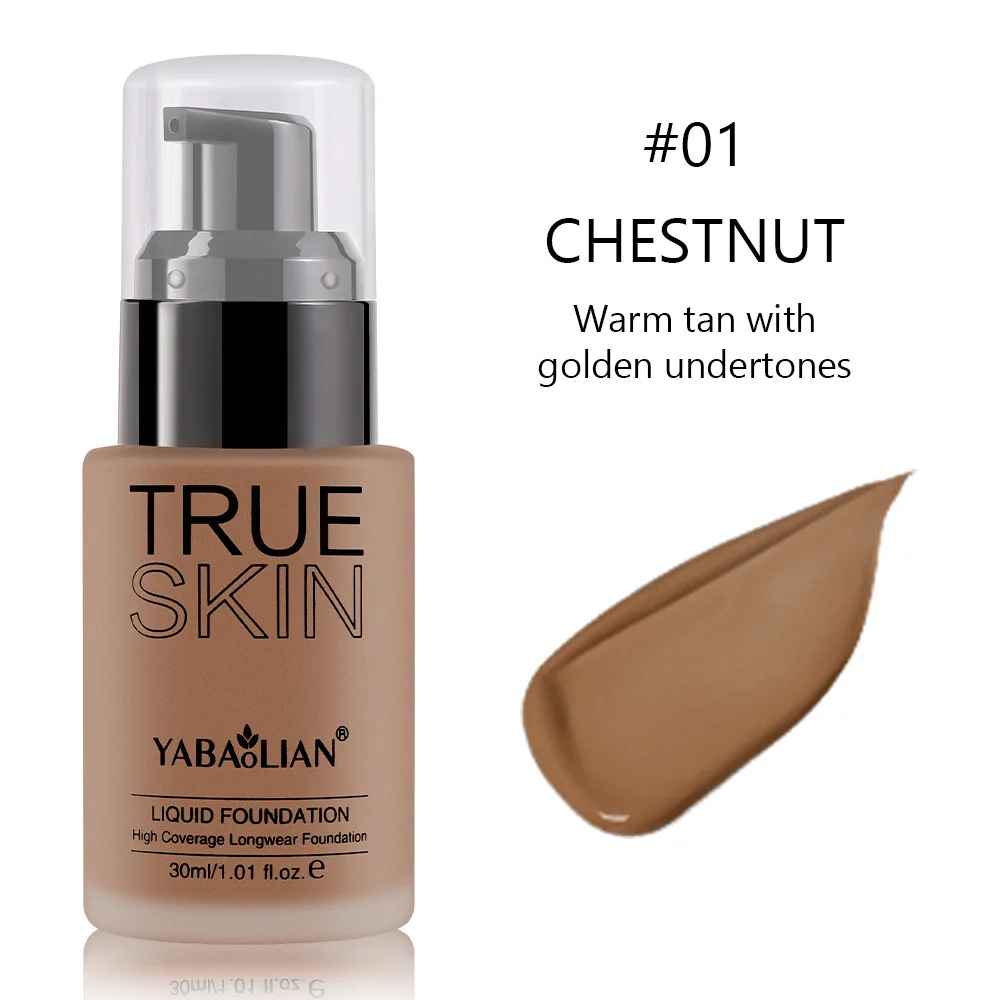 Full Coverage Liquid Foundation 30ML – Sweatproof Water-Based Makeup-Foundation-Blushia