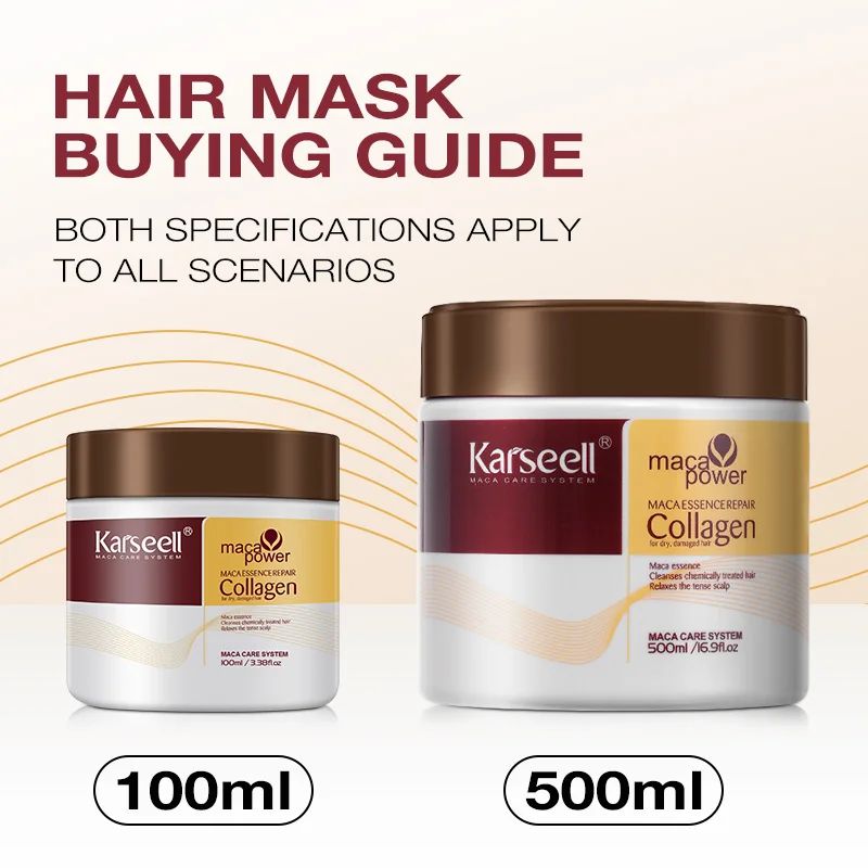 Karseell Collagen Hair Mask – Deep Repair & Conditioning with Argan Oil (100ml/500ml)-Hair Mask-Blushia