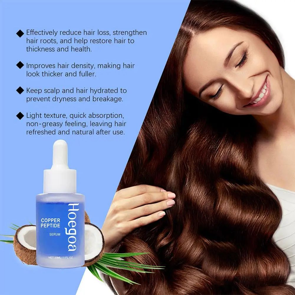 Copper Peptide Hair Density Serum – Anti Hair Loss & Growth Treatment for Damaged Hair-Hair Serum-Blushia