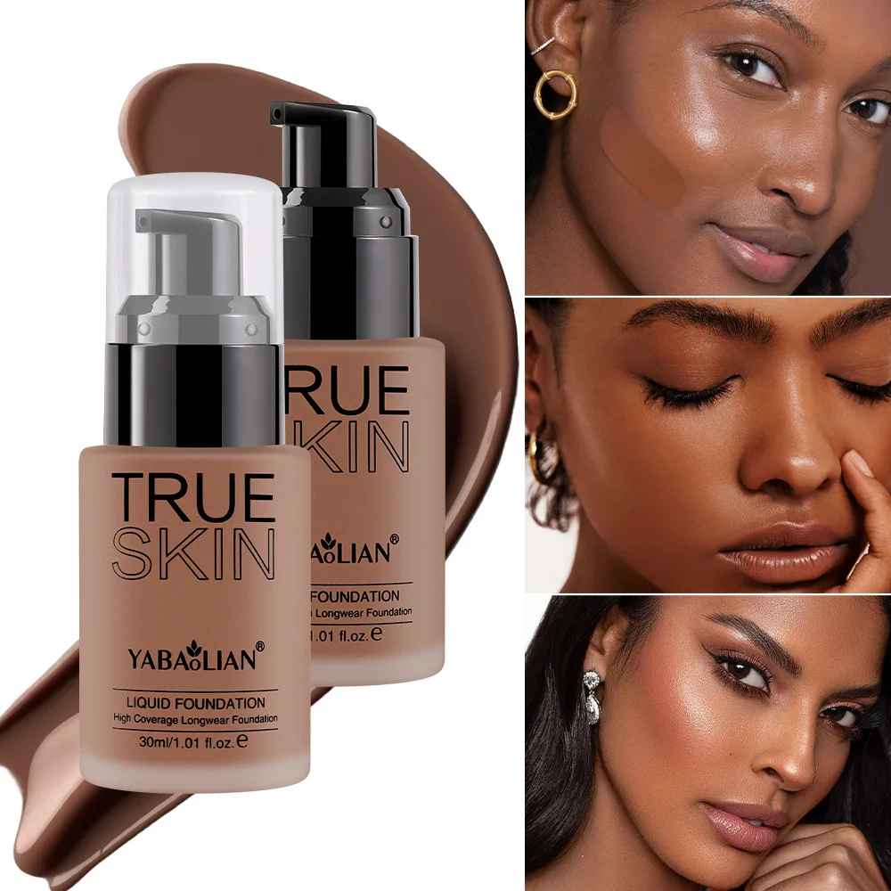 Full Coverage Liquid Foundation 30ML – Sweatproof Water-Based Makeup-Foundation-Blushia