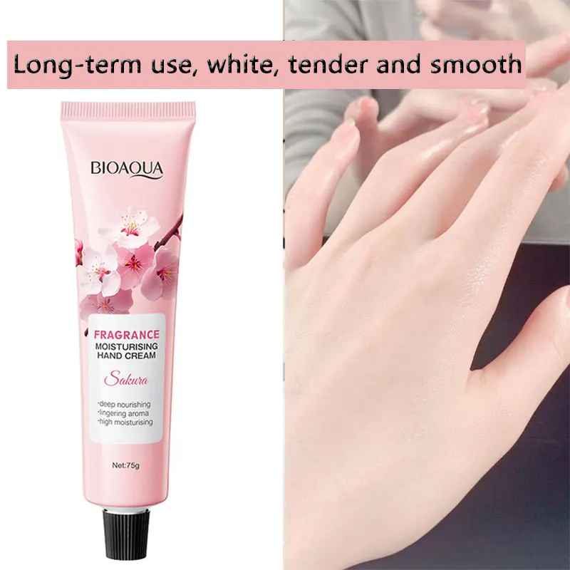 BIOAQUA Sakura Hand Cream – Moisturizing & Nourishing for Dry Skin-Hand Moisturiser-Blushia