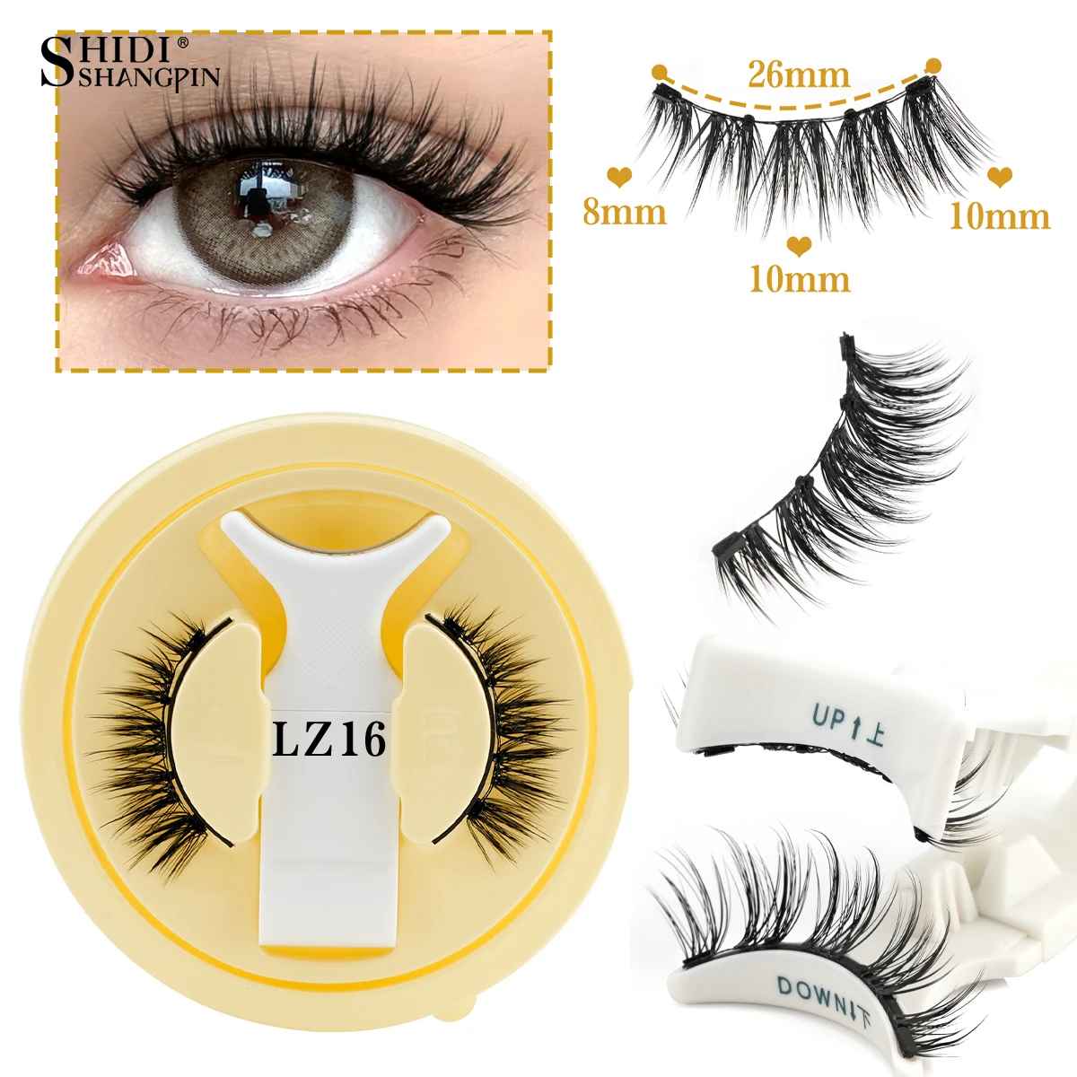 1 Pair Reusable Magnetic Eyelashes Set With Magnetic Tweezers Natural Faux Mink Lashes Fluffy Fake Eyelash Extension Makeup Tool-False Lashes-Blushia