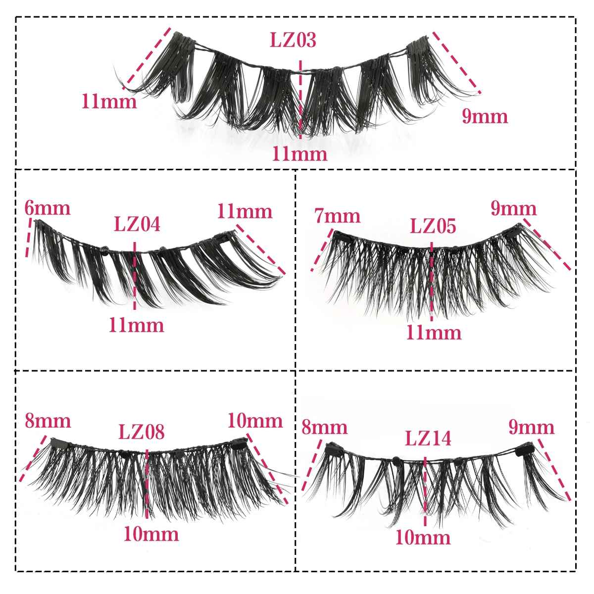 1 Pair Reusable Magnetic Eyelashes Set With Magnetic Tweezers Natural Faux Mink Lashes Fluffy Fake Eyelash Extension Makeup Tool-False Lashes-Blushia