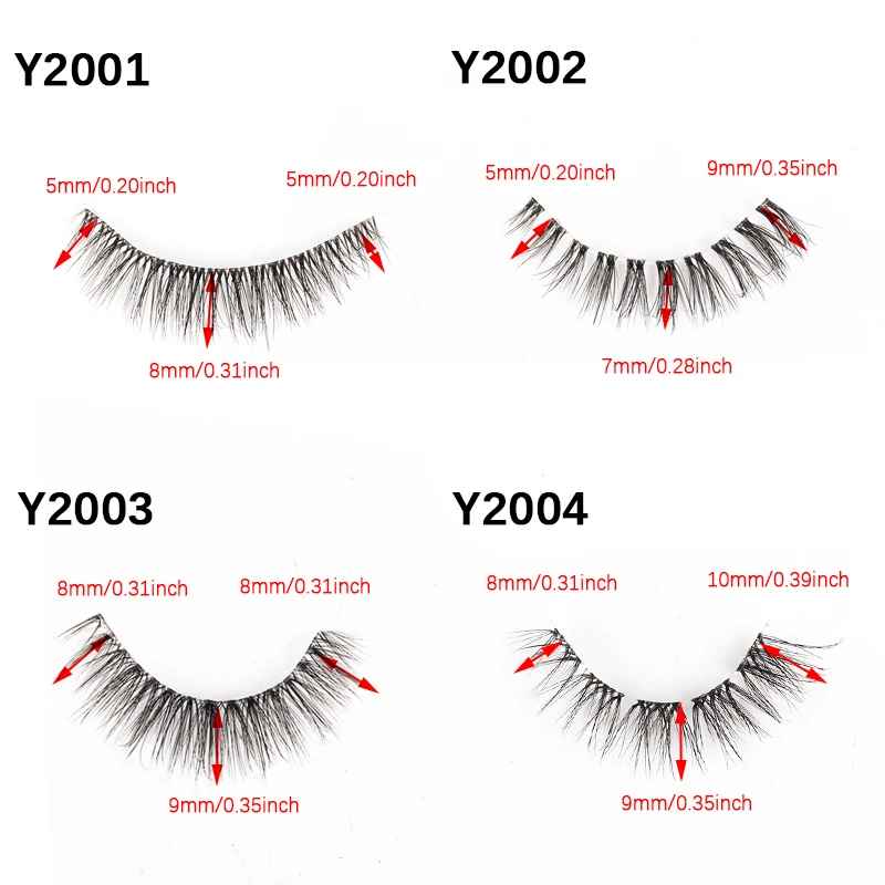 3-Pair Natural 3D Cat Eye False Eyelashes – Full Volume Faux Mink Lashes-False Lashes-Blushia
