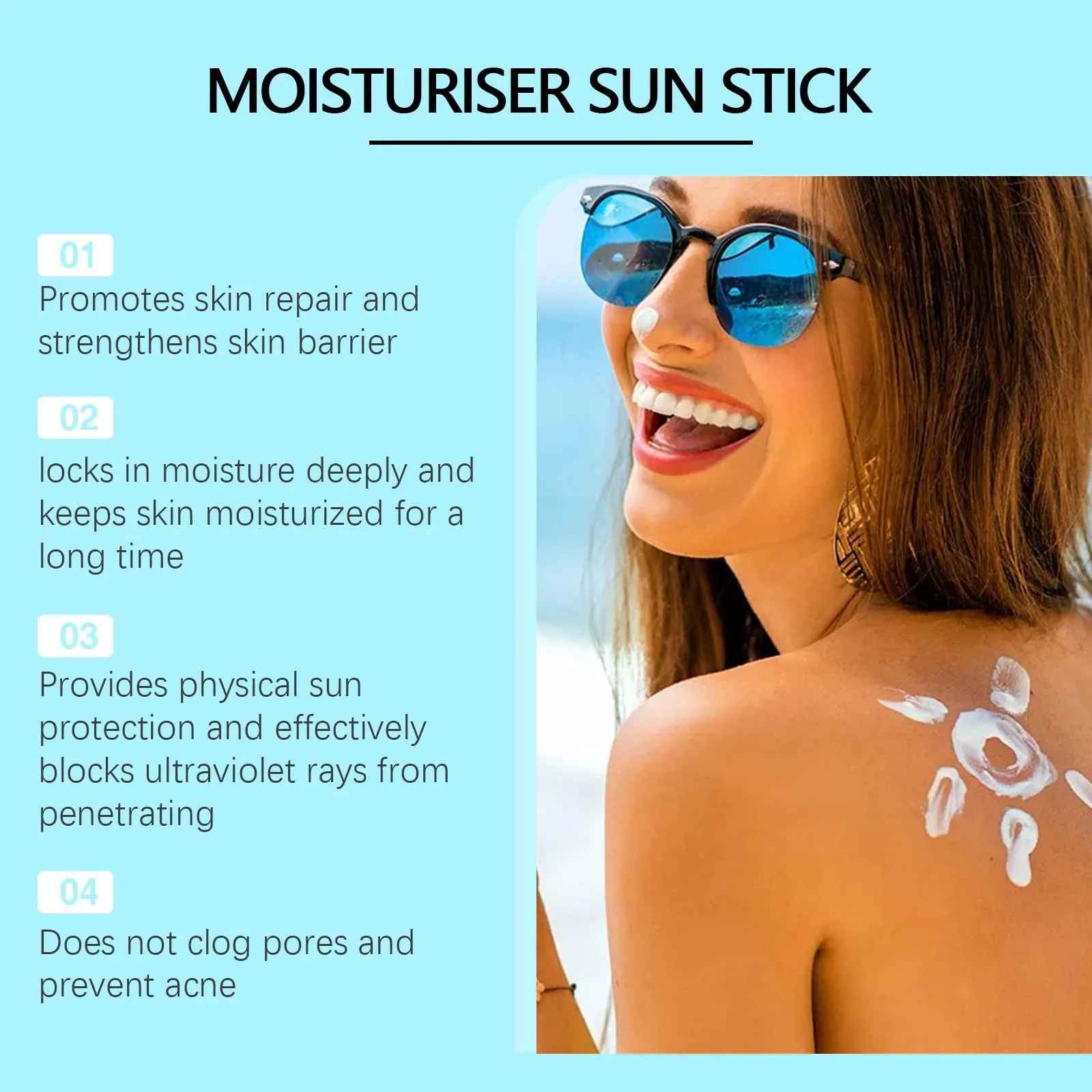 SPF 50+ Sunscreen Lotion Cream Long-Lasting Sun Protection Lightweight Non-Greasy Sun Block-Sun Protection-Blushia