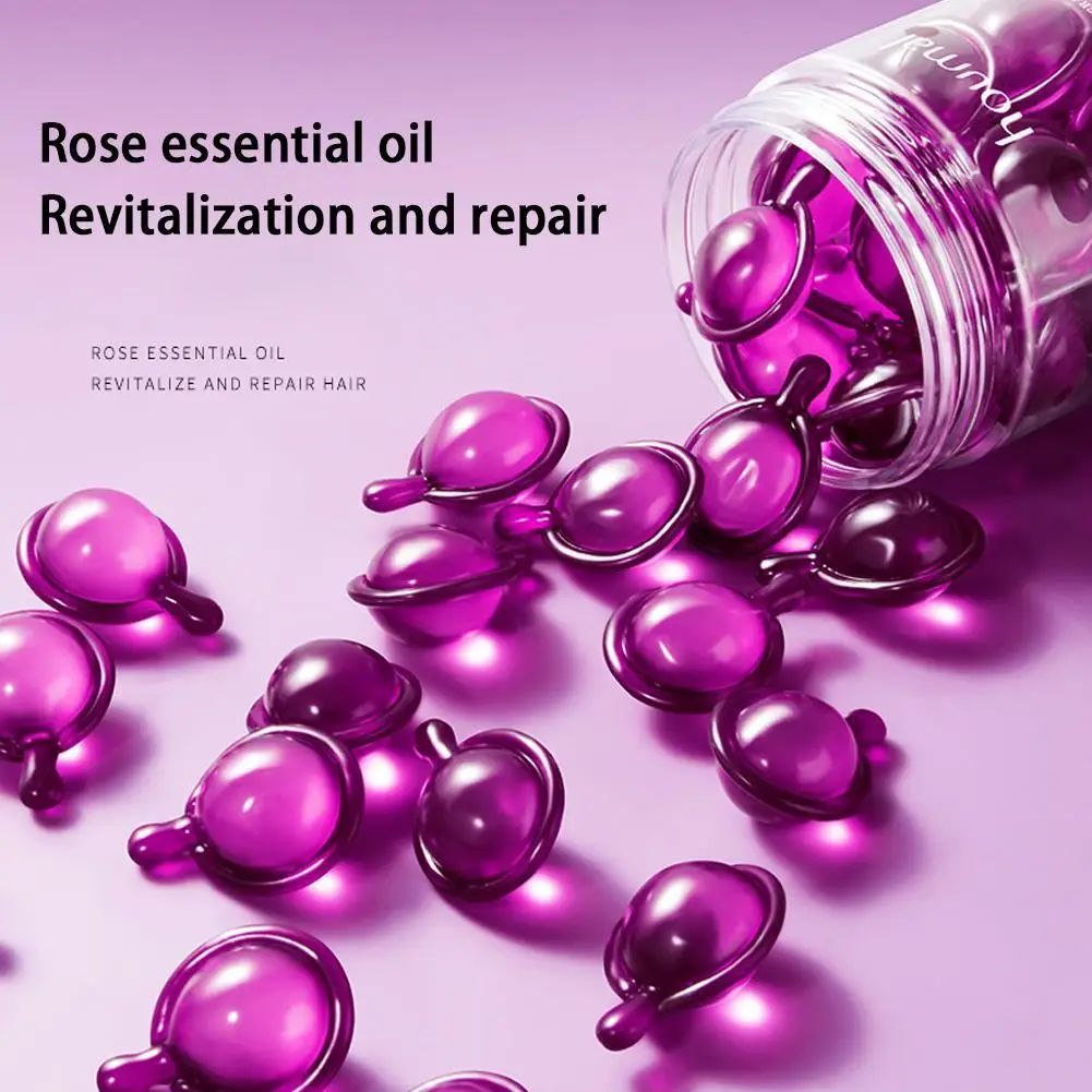 30pcs Rose Hair Serum Capsules – Anti-Frizz Leave-In Conditioner for Dry & Damaged Hair-Hair Serum-Blushia